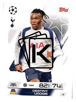 fotbalová kartička 2025-26 Topps Match Attax UCC 5 Destiny Udogie (Tottenham Hotspur)