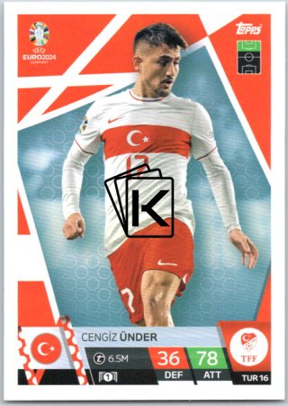 fotbalová karta Topps Match Attax EURO 2024 TUR16 Cengiz Ünder (Turkey)