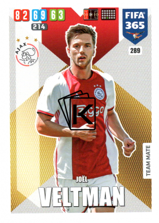 Fotbalová kartička Panini Adrenalyn XL FIFA 365 - 2020 Team Mate 289 Joel Veltman AFC Ajax