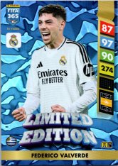 Limitovaná kartička Panini FIFA 365 2025 Adrenalyn XL Frederico Valverde Real Madrid CF