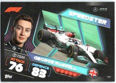 2022 Topps Formule 1Turbo Attax F1 Speedster 139 George Russell (Mercedes-AMG)