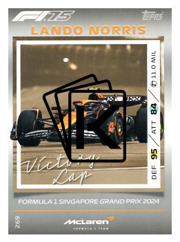 2025 Topps Turbo Attax F1  McLaren Victory Lap HP 269 Lando Norris