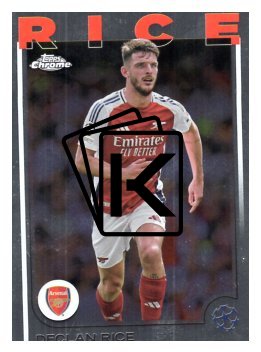 fotbalová kartička 2024-25 Topps Chrome UCC 53 Declan Rice, Arsenal FC
