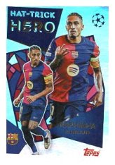 2025-26 Topps Champions League Historic Hat-Trick Heroes 40 Raphinha (Paris Saint-Germain)