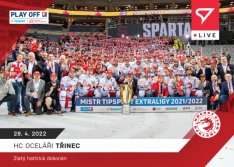 Hokejová kartička SportZoo 2021-22 Live L-137 HC Oceláři Třinec Mistr Ligy /52