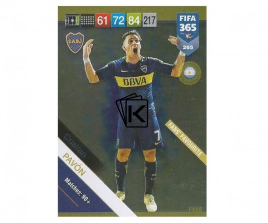 Fotbalová kartička Panini FIFA 365 – 2019 Fans 265 Cristian Pavon Boca Juniors