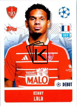 2024-25 Topps Champions League 370 Kenny Lala (Stade Brestois 29)