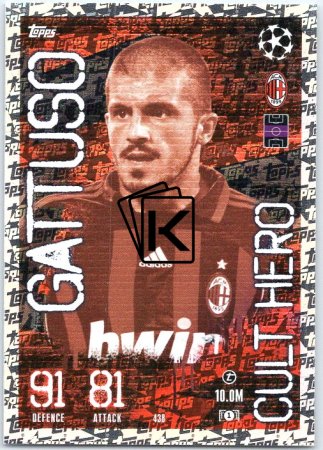 Fotbalová kartička 2023-24 Topps Match Attax UEFA Club Competitions  Cult hero 438 Gennaro Gattuso AC Milan