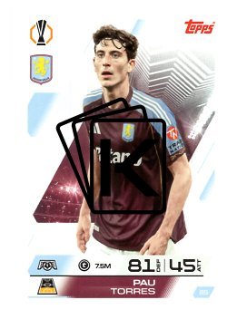fotbalová kartička 2025-26 Topps Match Attax UCC 85 Pau Torres (Aston Villa)