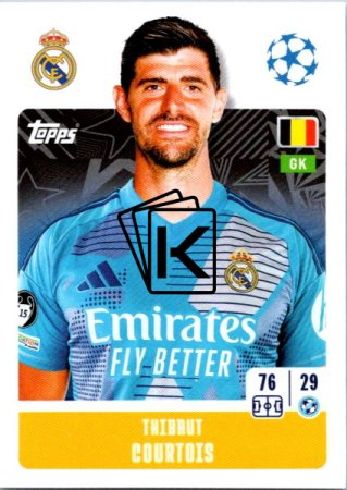 2024-25 Topps Champions League 321 Thibaut Courtois (Real Madrid CF)