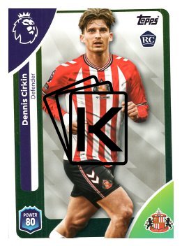 fotbalová kartička 2025-26 Topps  Premier League 346 Dennis Cirkin (Sunderland)  -  Rookie