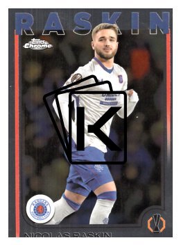 fotbalová kartička 2024-25 Topps Chrome 155 Nicolas Raskin, Rangers F.C.