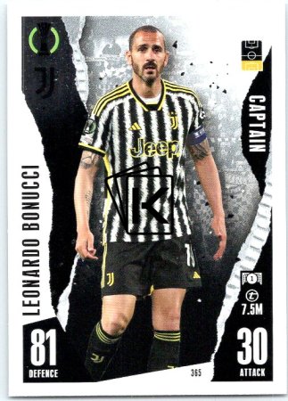 Fotbalová kartička 2023-24 Topps Match Attax UEFA Club Competitions 365 Leonardo Bonucci Juventus