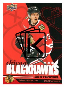 2025-26 Upper Deck Centennial Chicago Blackhawks 13 Lukas Reichel