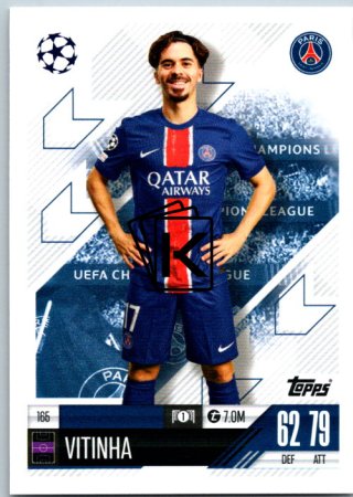 fotbalová kartička 2024-25 Topps Match Attax UEFA Club Competitions  165 Vitinha (Paris Saint-Germain)
