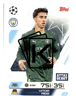 fotbalová kartička 2025-26 Topps Match Attax UCC 54 Vitor Reis (Manchester City)