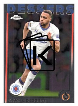 fotbalová kartička 2024-25 Topps Chrome UCC 80 Cyriel Dessers, Rangers F.C.