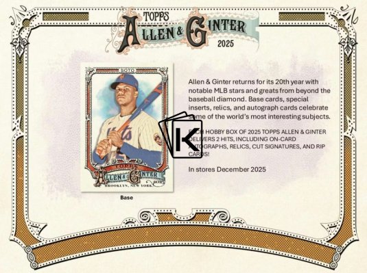2025 Topps Allen & Ginter Baseball Hobby Box