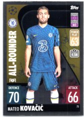 fotbalová kartička 2021-22 Topps Match Attax UEFA Champions All-Rounder 73 Mateo Kovacic Chelsea FC