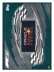 2025 Topps Turbo Attax F1 Oracle Red Bull Racing  28 Team Logo-Paralel Emerald