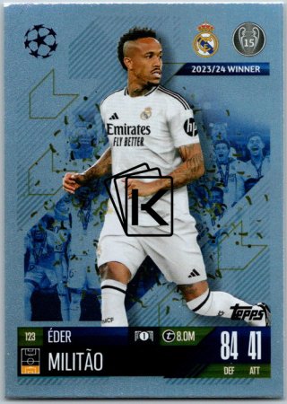 fotbalová kartička 2024-25 Topps Match Attax UEFA Club Competitions 123 Eder Militao (Real Madrid CF)