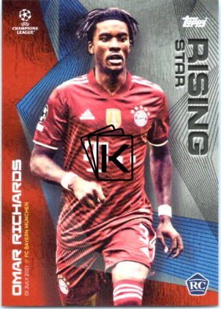 fotbalová kartička 2021 Topps Summer Signings Omar Richards FC Bayern Munchen RC