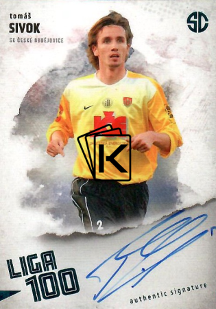 podepsaná karta 2025 Supr Cards Liga 100 SI-TO Tomáš Sivok SK Dynamo České Budějovice Turuoise /3