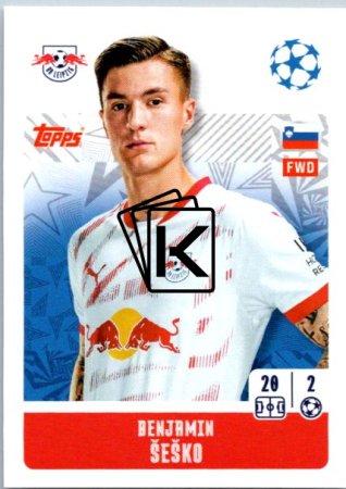 2024-25 Topps Champions League 318 Benjamin Šeško (RB Leipzig)