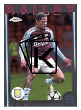 fotbalová kartička 2024-25 Topps Chrome 133 Leon Bailey, Aston Villa