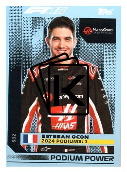 2025 Topps Turbo Attax F1 Moneygram Haas Podium Power 332 Esteban Ocon