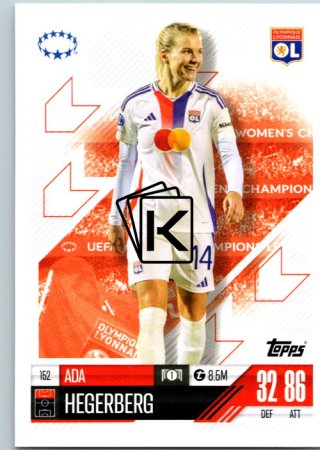 Fotbalová kartička 2024-25 Topps Match Attax EXTRA UEFA Club Competitions UWCL Cards 152.  Ada Hegerberg (Olympique Lyonnais)