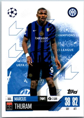 fotbalová kartička 2024-25 Topps Match Attax UEFA Club Competitions 305 Marcus Thuram (FC Internazionale Milano)