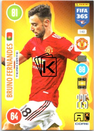 fotbalová karta Panini Adrenalyn XL FIFA 365 2021 Team Mate 140 Bruno Fernandes Manchester United