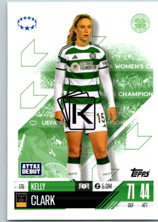 Fotbalová kartička 2024-25 Topps Match Attax EXTRA UEFA Club Competitions UWCL Cards 179.  Kelly Clark (Celtic FC)