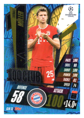 fotbalová kartička 2020-21 Topps Match Attax Champions League Extra 100 Club CLU11 Thomas Müller FC Bayern München