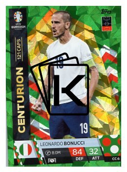 Carte Topps Match Attax 2024 - Leonardo Bonucci - Italie - Centurion - Non Autographiée