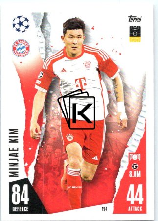 Fotbalová kartička 2023-24 Topps Match Attax UEFA Club Competitions 194	Min-jae Kim FC Bayern München