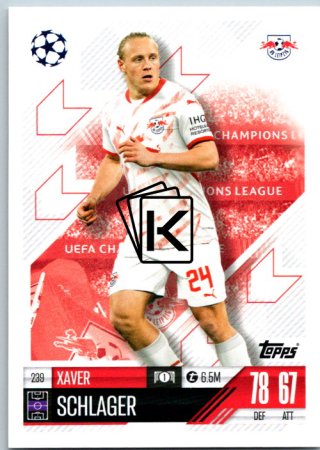 fotbalová kartička 2024-25 Topps Match Attax UEFA Club Competitions 239 Xaver Schlager (RB Leipzig)