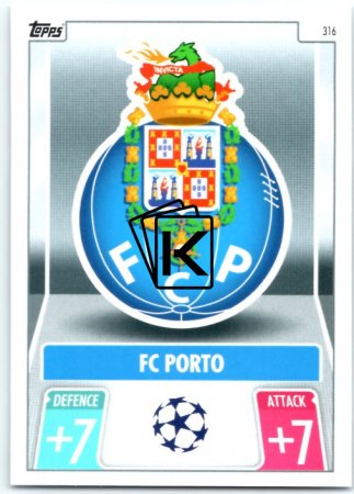 fotbalová kartička 2021-22 Topps Match Attax UEFA Champions League 316 FC Porto Logo