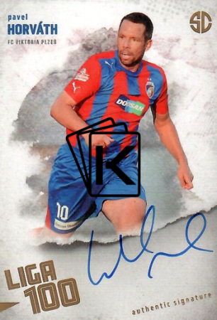podepsaná karta 2025 Supr Cards Liga 100 HO-PAP Pavel Horváth FC Viktoria Plzeň gold /12