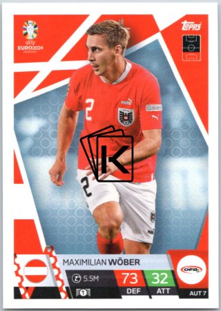 fotbalová karta Topps Match Attax EURO 2024 AUS7 Maximilian Wöber (Austria)