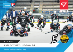 Hokejová kartička SportZoo 2021-22 Live L-118 Energie Karlovy Vary - Litvínov 3:1