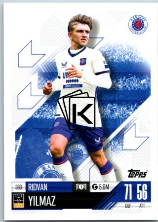 fotbalová kartička 2024-25 Topps Match Attax UEFA Club Competitions 383 Ridvan Yilmaz (Rangers FC)