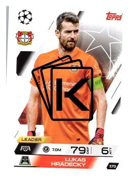 fotbalová kartička 2025-26 Topps Match Attax UCC 173 Lukas Hradecky (Bayer 04 Leverkusen)