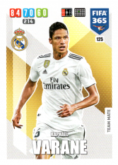 Fotbalová kartička Panini Adrenalyn XL FIFA 365 - 2020 Team Mate 125 Raphael Varane Real Madrid CF