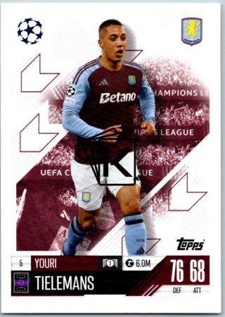 fotbalová kartička 2024-25 Topps Match Attax UEFA Club Competitions 5 Youri Tielemans (Aston Villa)