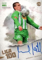 podepsaná karta 2025 Supr Cards Liga 100 NI-MA Marek Nikl Bohemians 1905 gold /12