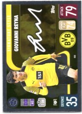 fotbalová kartička 2021-22 Topps Match Attax UEFA Champions League Signature Style 444 Giovanni Reyna Borussia Dortmund
