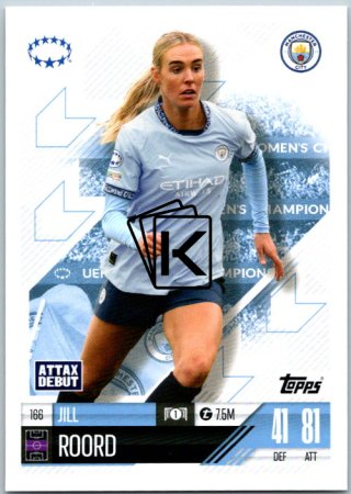 Fotbalová kartička 2024-25 Topps Match Attax EXTRA UEFA Club Competitions UWCL Cards 166.  Jill Roord (Manchester City)