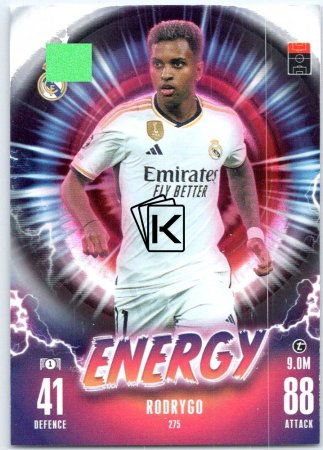 2023-24 Topps Match Attax EXTRA UEFA Club Competition Energy 275 Rodrygo (Real Madrid CF)